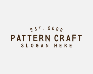 Simple Hipster Craft logo design