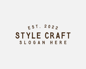 Simple Hipster Craft logo design