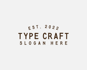 Simple Hipster Craft logo design