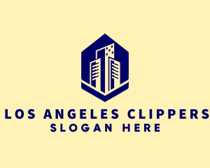 Blue Building Cityscape Logo