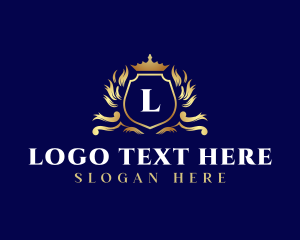 High End - Crest Crown Shield logo design