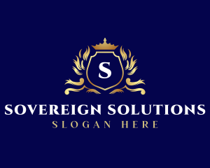 Sovereign - Crest Crown Shield logo design