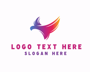 Gradient - Eagle Flying Bird logo design