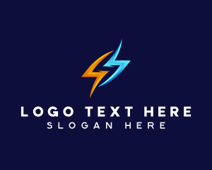 Electrician - Lightning Flash Power logo design