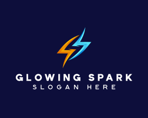 Lightning Flash Power logo design