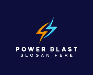 Lightning Flash Power logo design