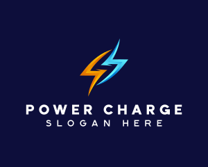 Lightning Flash Power logo design