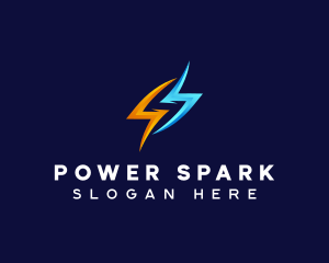 Lightning Flash Power logo design