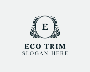 Elegant Floral Wreath logo design