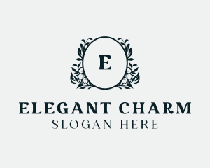 Elegant Floral Wreath logo design