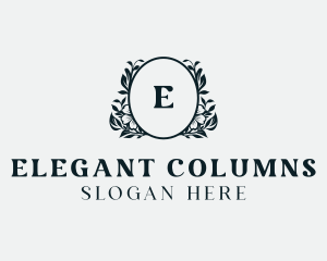 Elegant Floral Wreath logo design