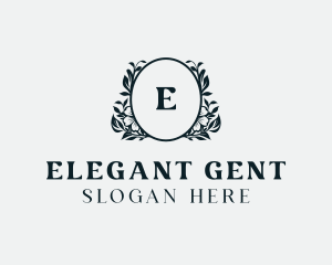 Elegant Floral Wreath logo design