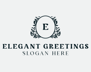 Elegant Floral Wreath logo design