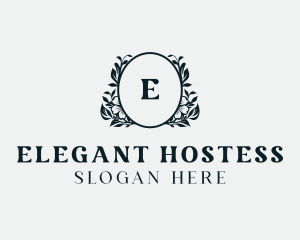 Elegant Floral Wreath logo design