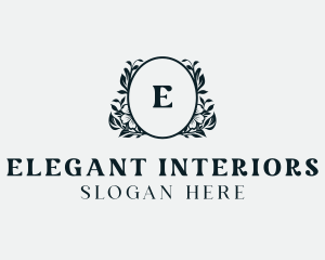 Elegant Floral Wreath logo design