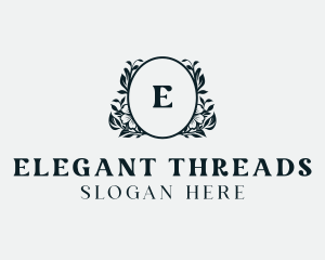 Elegant Floral Wreath logo design