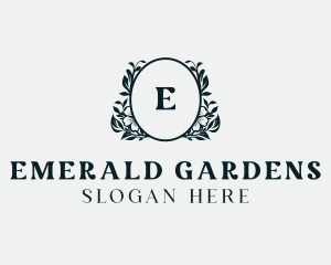 Elegant Floral Wreath logo design