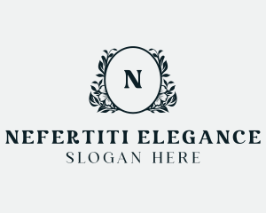 Elegant Floral Wreath logo design