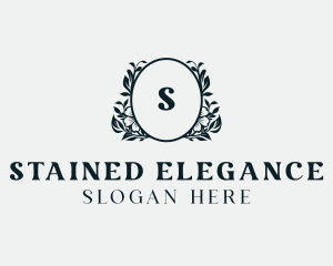 Elegant Floral Wreath logo design