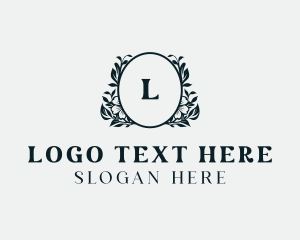 Elegant Floral Wreath Logo