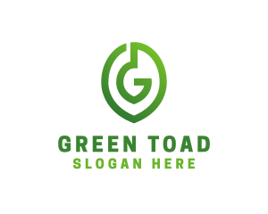 Green G Leaf  logo design