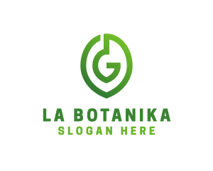 Green - Green G Leaf logo design