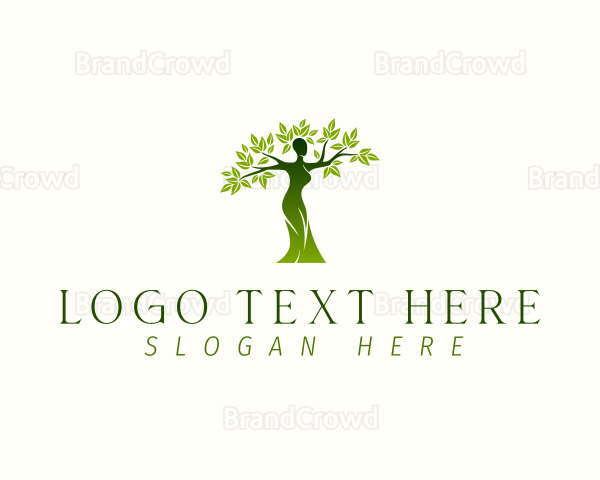 Natural Woman Tree Logo