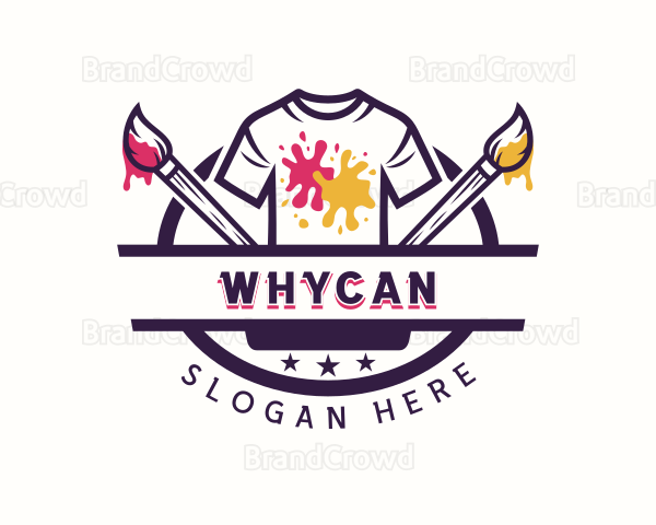 T-shirt Paint Brush Logo