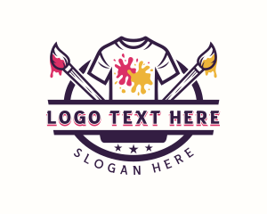 Shirt - T-shirt Paint Brush logo design