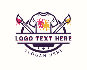 T-shirt Paint Brush Logo