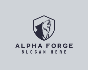Gaming Wolf Shield logo design