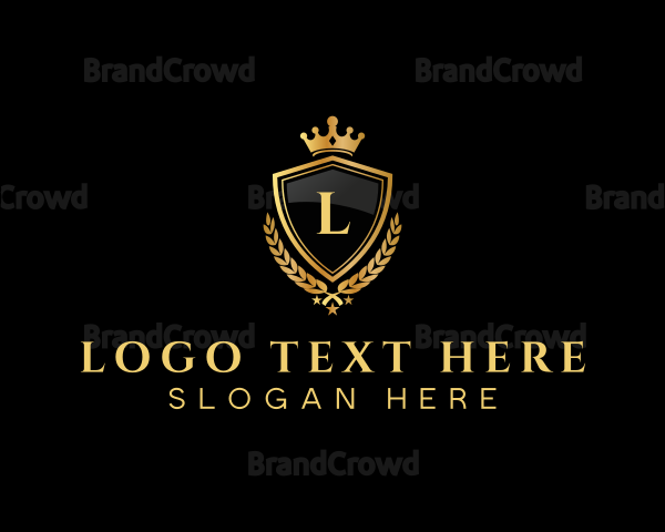 Premium Crown Shield Logo