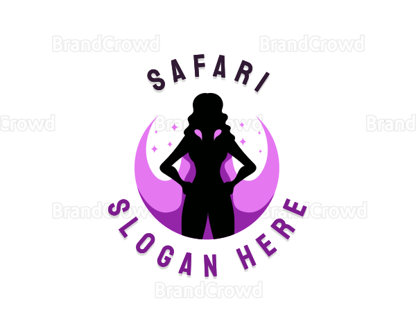 Feminine Superhero Heroine Logo