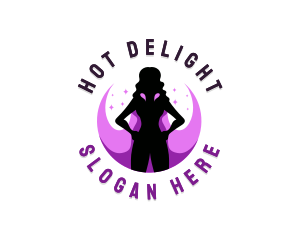 Feminine Superhero Heroine Logo