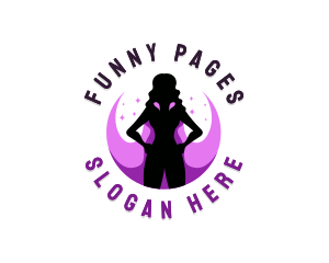 Feminine Superhero Heroine logo design