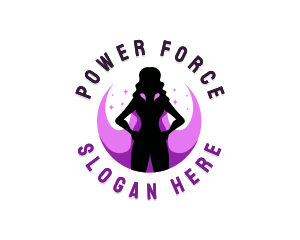 Superhero - Feminine Superhero Heroine logo design