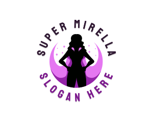 Feminine Superhero Heroine logo design