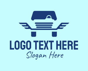 Uber - Blue Wings Car logo design