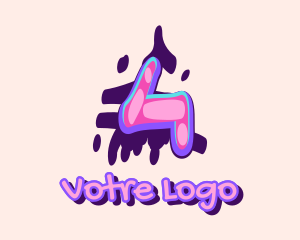 Pop Culture - Pop Graffiti Art Number 4 logo design