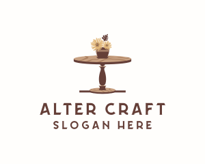 Flower Wood Table logo design