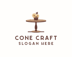 Flower Wood Table logo design