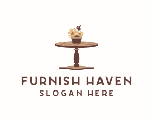 Flower Wood Table logo design