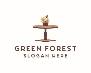 Flower Wood Table logo design