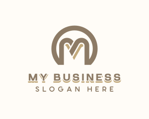 Business App Letter M logo design