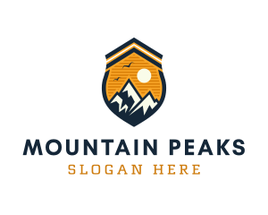 Himalayas - Mountain Explorer Shield logo design