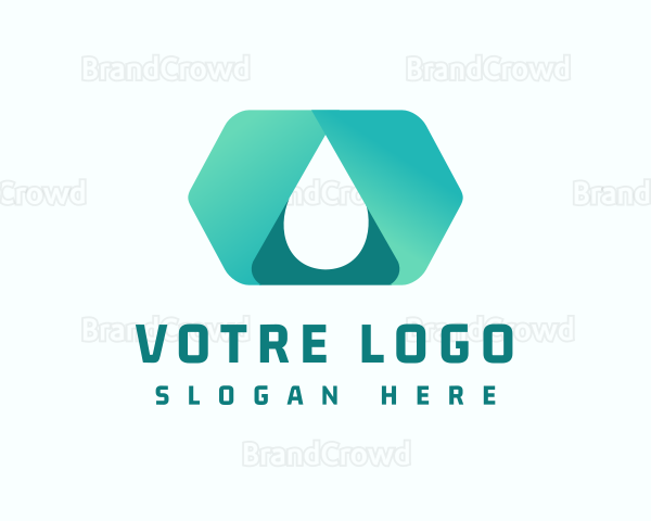 Water Liquid Droplet Logo