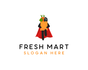 Supermarket - Grocery Hero Cape logo design