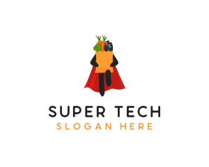 Super - Grocery Hero Cape logo design