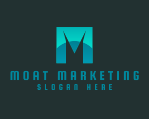 Modern Marketing Letter M logo design