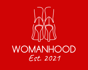 Women Apparel - High Heels Line Art logo design